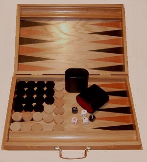 BACKGAMMON aus Eichenholz Abverkauf statt 72,90 nur